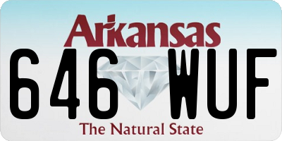 AR license plate 646WUF