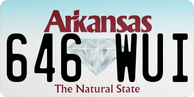 AR license plate 646WUI