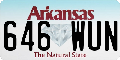 AR license plate 646WUN