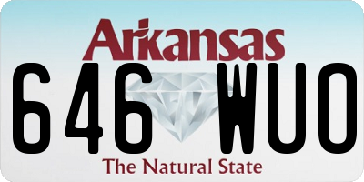 AR license plate 646WUO