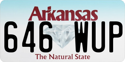AR license plate 646WUP