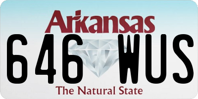 AR license plate 646WUS