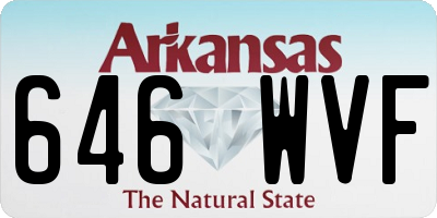 AR license plate 646WVF