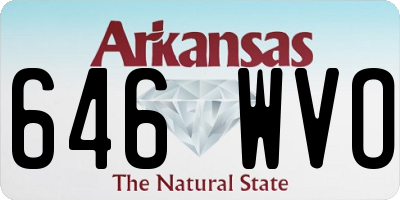 AR license plate 646WVO