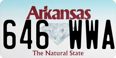 AR license plate 646WWA