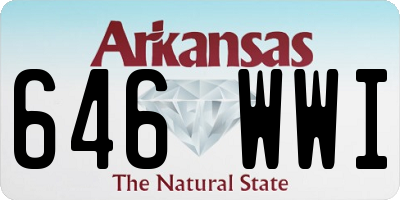 AR license plate 646WWI