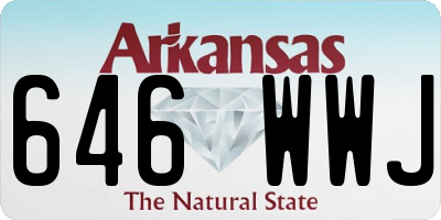 AR license plate 646WWJ