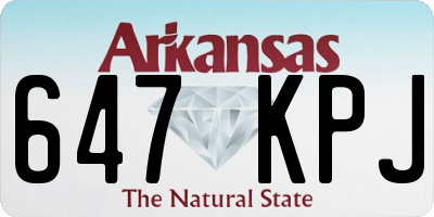 AR license plate 647KPJ