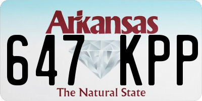 AR license plate 647KPP