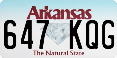 AR license plate 647KQG
