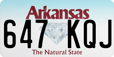 AR license plate 647KQJ