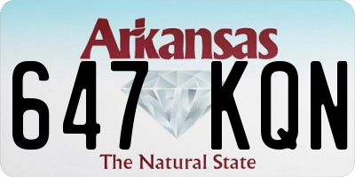AR license plate 647KQN