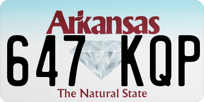 AR license plate 647KQP