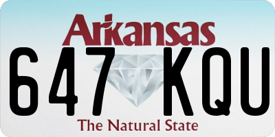 AR license plate 647KQU