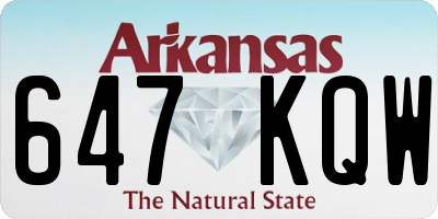 AR license plate 647KQW