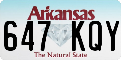 AR license plate 647KQY