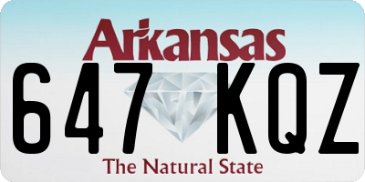 AR license plate 647KQZ