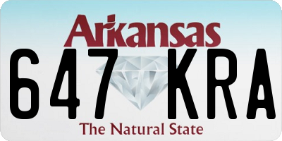 AR license plate 647KRA