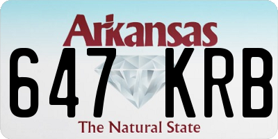 AR license plate 647KRB