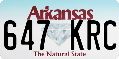 AR license plate 647KRC