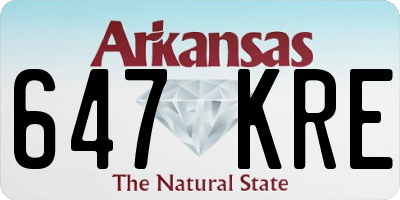 AR license plate 647KRE
