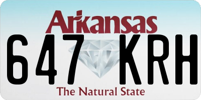 AR license plate 647KRH