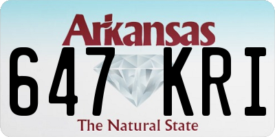 AR license plate 647KRI