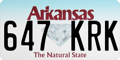 AR license plate 647KRK