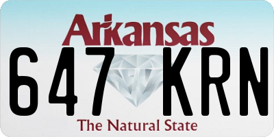 AR license plate 647KRN