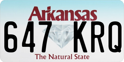 AR license plate 647KRQ
