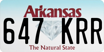 AR license plate 647KRR