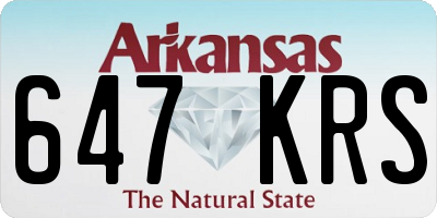 AR license plate 647KRS