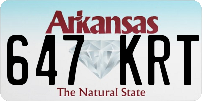 AR license plate 647KRT