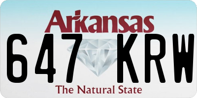 AR license plate 647KRW