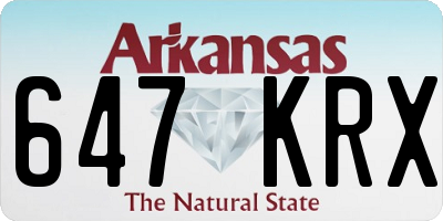 AR license plate 647KRX