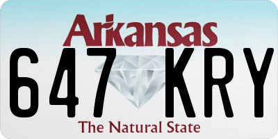 AR license plate 647KRY