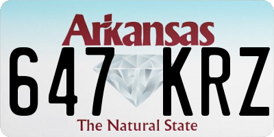 AR license plate 647KRZ