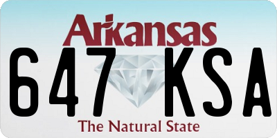 AR license plate 647KSA