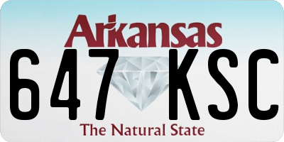 AR license plate 647KSC