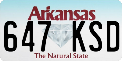 AR license plate 647KSD