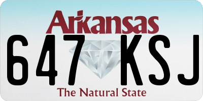 AR license plate 647KSJ