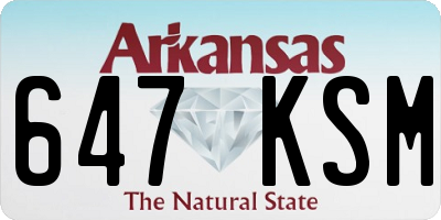 AR license plate 647KSM