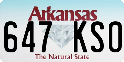 AR license plate 647KSO