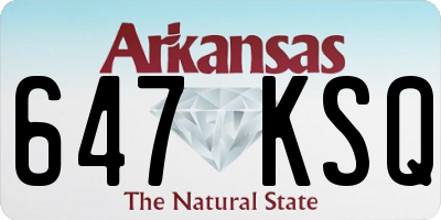 AR license plate 647KSQ