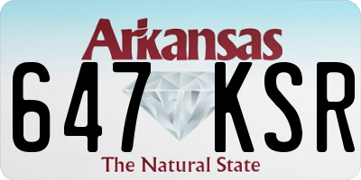 AR license plate 647KSR