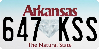 AR license plate 647KSS