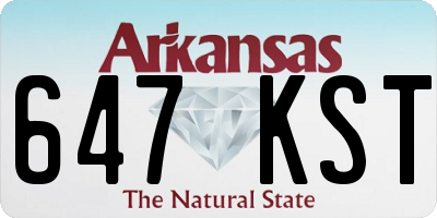 AR license plate 647KST