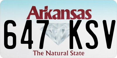 AR license plate 647KSV
