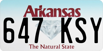 AR license plate 647KSY