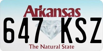 AR license plate 647KSZ